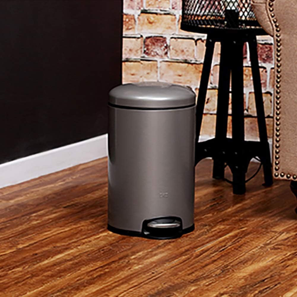 Dome Pedal Bin “Maggey” SS Tin Grey 12L - Image 3