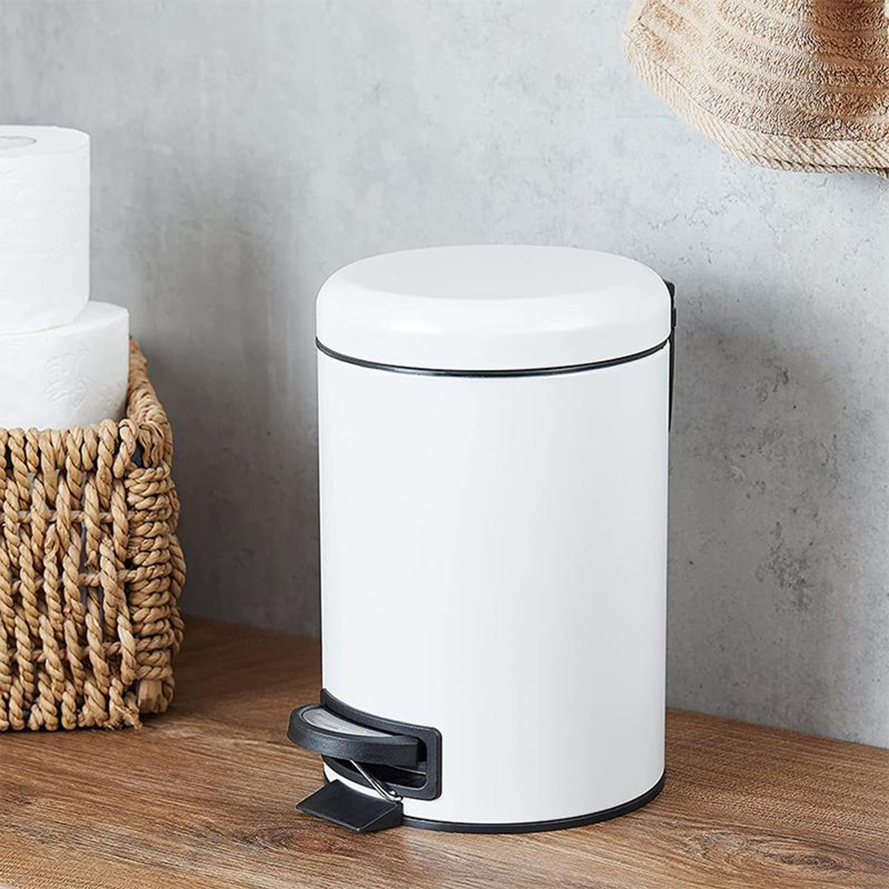 Dome Pedal Bin “Maggey” White 12L - Image 3