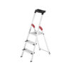 3 Steps Comfort Line Aluminium Ladder Extra Wide Step Germany